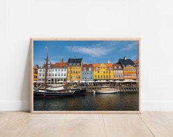 Colorful Row in Nyhavn, Copenhagen, Denmark, Travel Photo, Photo Print, Europe, Wall Art, Home Decor