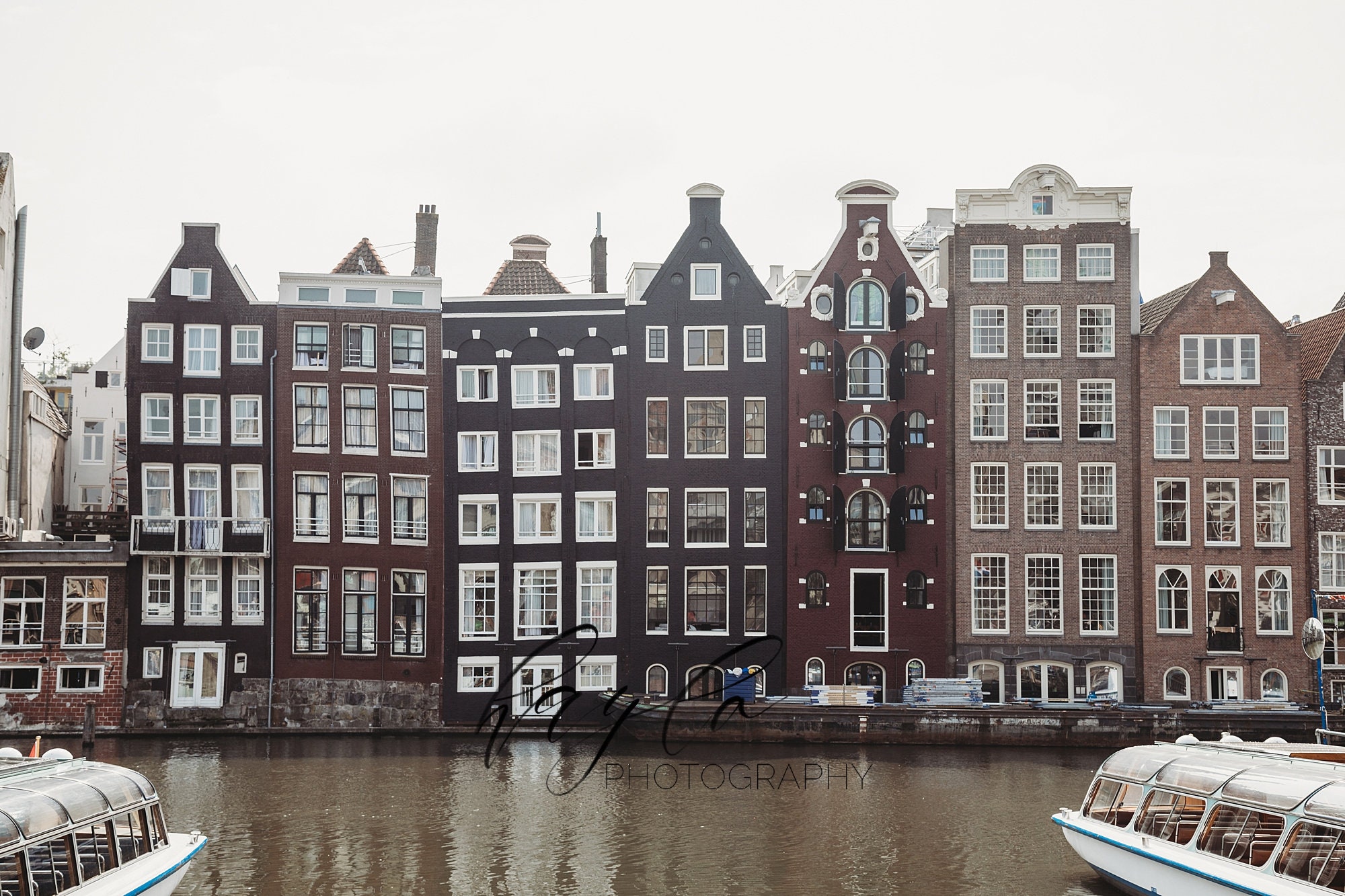 Amsterdam Canal Houses, Netherlands Photo Print, European Wall Art ...
