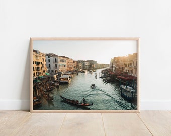 View of a Venice Canal from Rialto Bridge, Venice, Italy, Photo Print, Europe, Wall Art, Home Decor