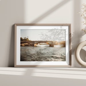 On La Seine River, Paris France, Sunset Photo Print, Wall Art, Home Decor, Travel Photography, European Travel Art