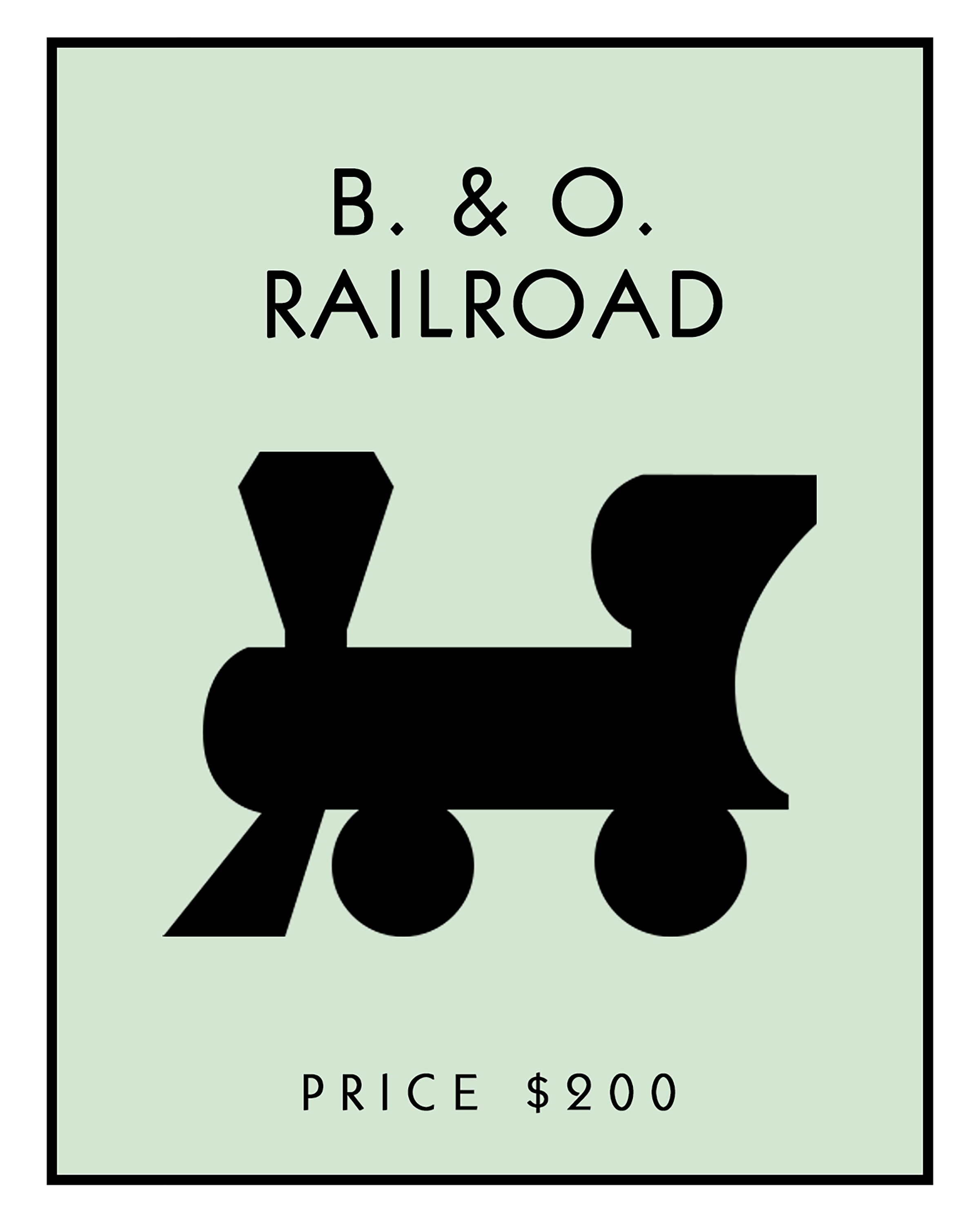 Minimalist Monopoly Railroad Monopoly Home Decor Monopoly Etsy