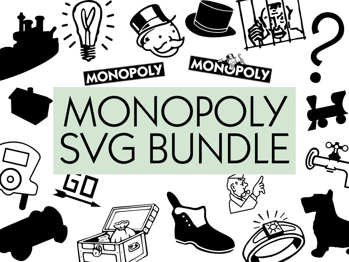 Monopoly SVGbundel Monopolysymbolen Monopolytekens Etsy Nederland