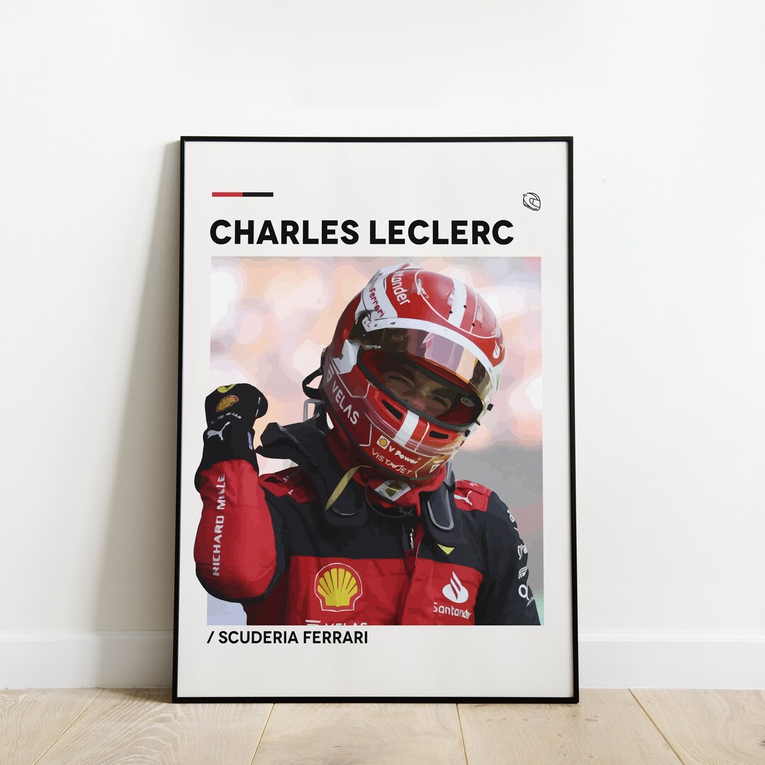 Charles Leclerc Poster Formula 1 Poster Charles Leclerc Art Etsy