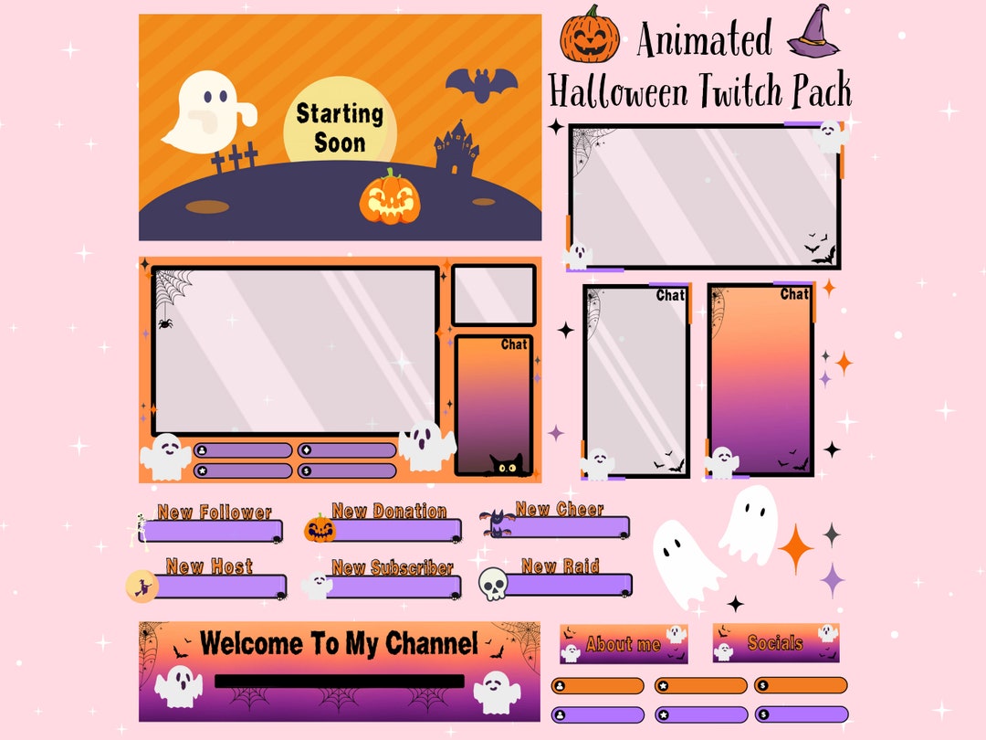 Halloween Twitch Overlay Packageghost Twitch Halloween Overlay Twitch