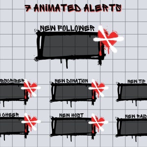 Anti Valentine Twitch Overlay Package, Twitch Alerts Animated, Twitch ...
