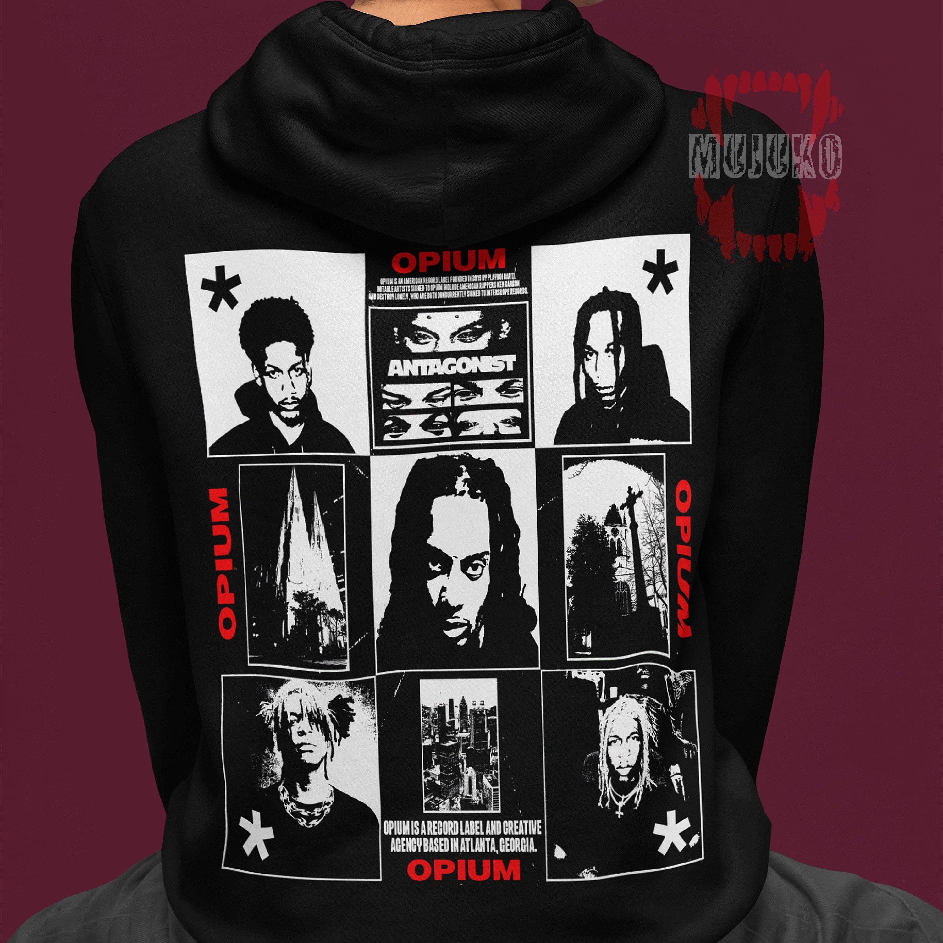 Opium/rockstar Made Hoodie Hooded Sweatshirt Unisex Design 