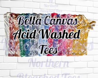 Camisetas con lavado ácido, listas para enviar, camisetas blanqueadas en blanco, camisetas Bella Canvas, venta al por mayor, camisetas blanqueadas, camisetas con lavado ácido, unisex, blanqueadas