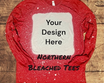 Bleached Blank Long Sleeve Shirts, Bella Canvas Bleached Long Sleeve Shirts, Long Sleeve Shirts, Sublimation Long Sleeves, Wholesale, Unisex