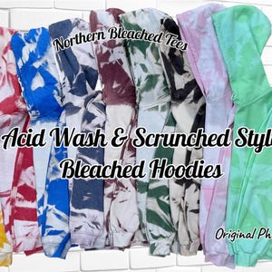 Acid Wash Hoodies, Scrunched Bleached Hoodies, Blank Bleached Hoodies, Wholesale, Bleached Hoodies, Hooded Sweatshirts, Sublimation Hoodies