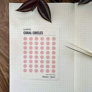 Minimalist Circle Dot Stickers | Translucent Planner Stickers | Bullet Journal Supplies | Habit Tracker Dots | 0.25 inch (4 Colors)
