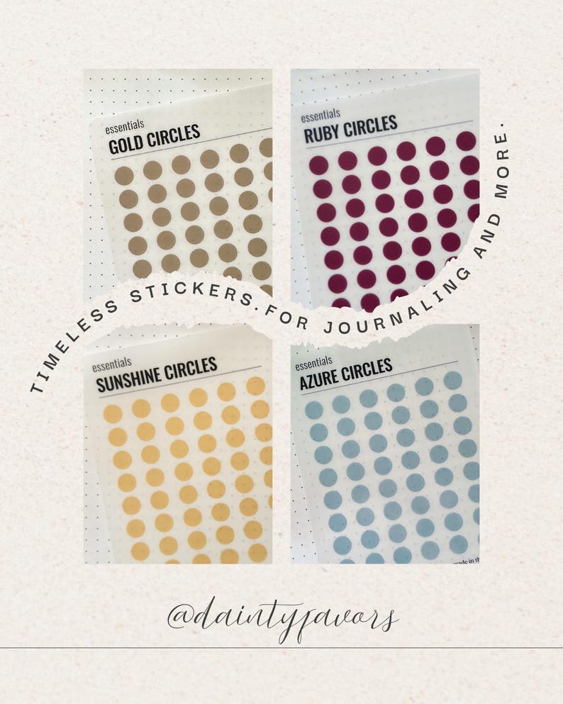 Translucent Circle Dot Stickers | Pocket-sized Planner Stickers ...