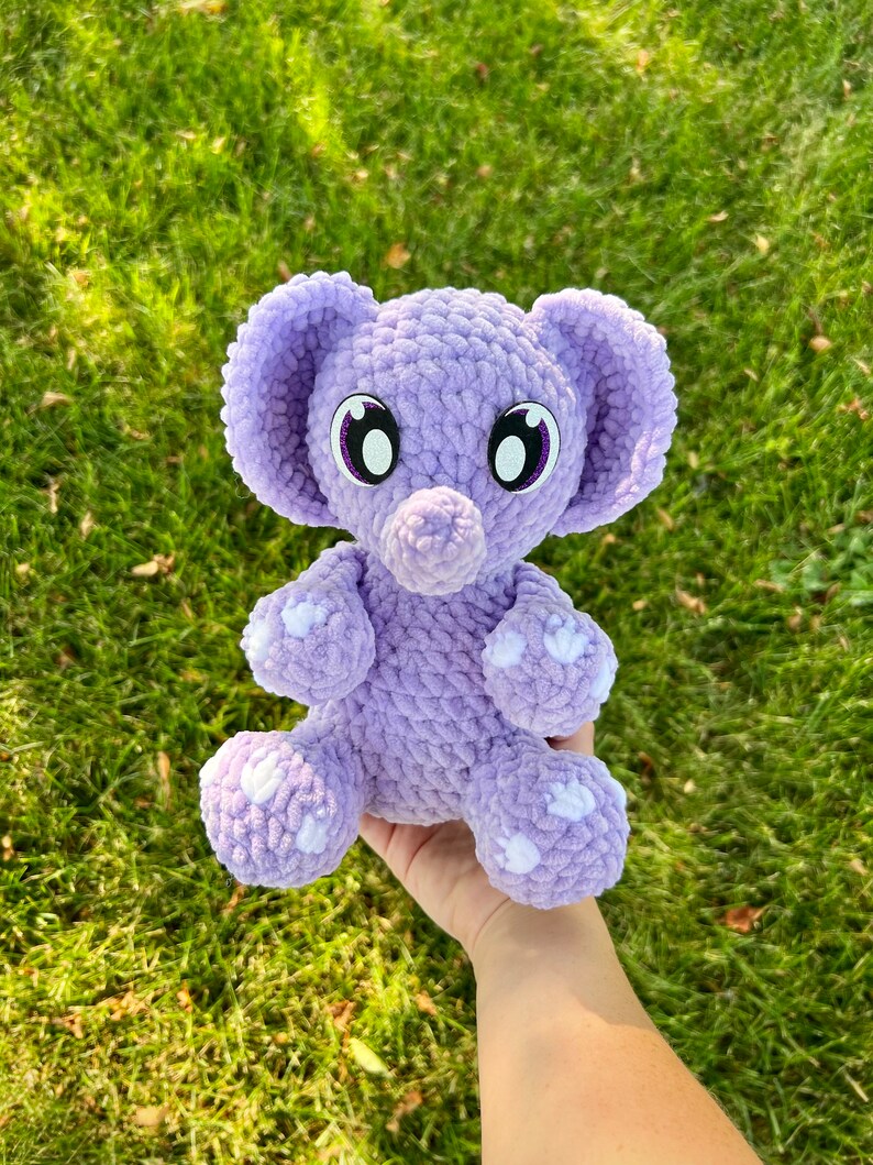 Purple Elephant Plush Stuffed Animal - Soft, Cuddly Toy With Bow Tie, Great For Toddlers & Gifts