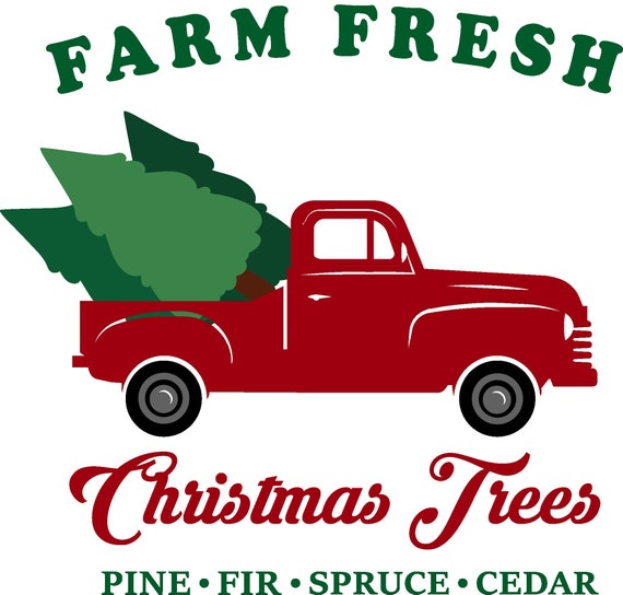 Farm Fresh Christmas Trees SVG PNG DXF - Etsy