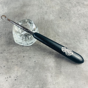 Antique Vintage button hook // Sterling silver inkrustation // XIX century