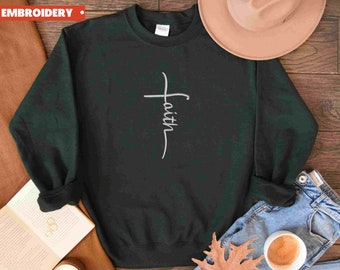 Embroidered Christian Sweatshirt Faith Sweatshirt Hymn Shirt - Etsy
