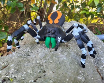 Juguete articulado flexible de araña saltarina para niños (Bryantae Phidippus Audax)