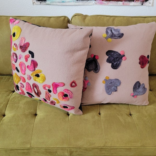 Felted Wool Pillows Etsy