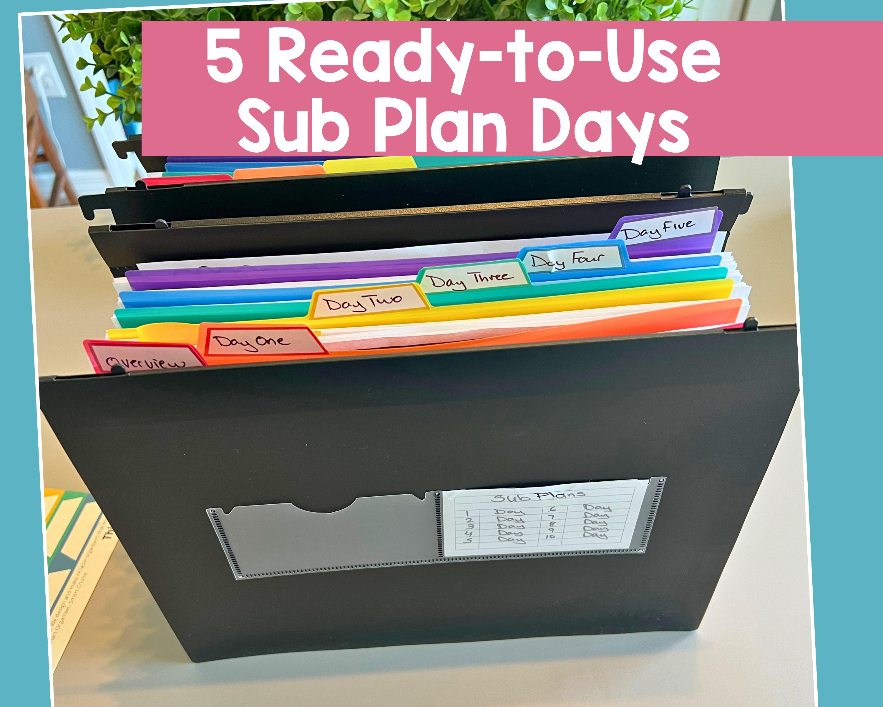 Sub Notes Rover 1st Grade Sub Plans Bundle Printable | Emergency Sub Binder ...