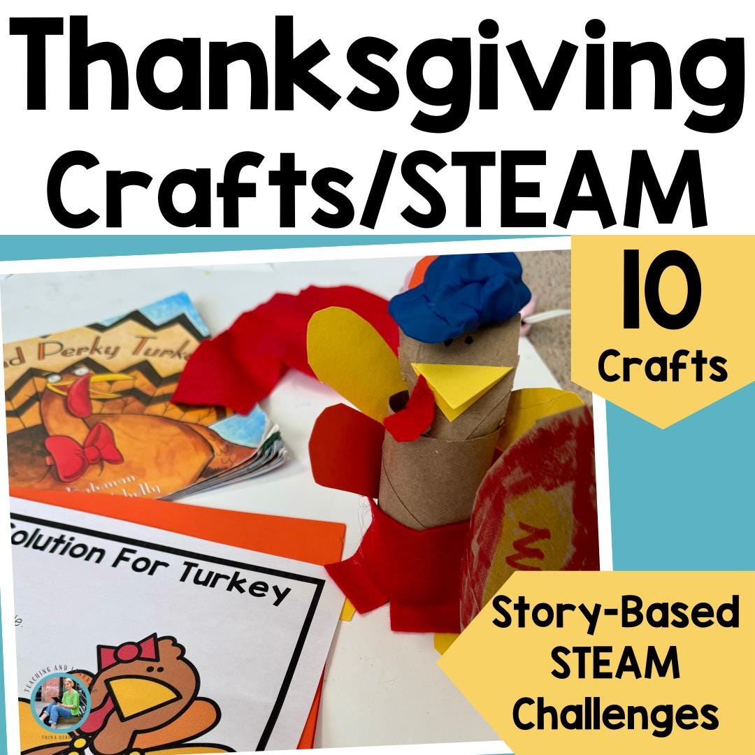 Thanksgiving Crafts: Read Aloud Books and Activities STEM, Craftivity ...