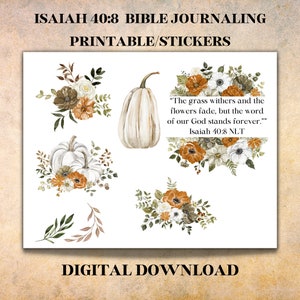 Isaías 40:8, Pegatinas del Diario Bíblico Imprimibles, Diversidad, Fe Cristiana, Estudio Bíblico, Planificador, Pegatinas Bíblicas, Descarga Instantánea