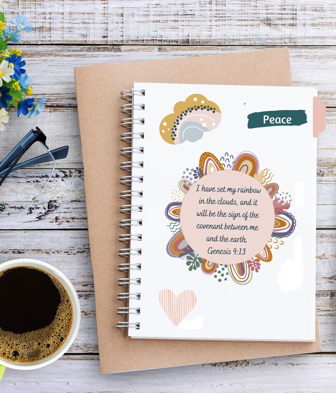 Genesis Bible Journaling Stickers, Printable, Digital. God's Promise ...
