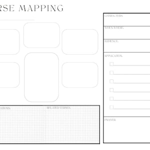 Verse Mapping, PDF Download Template, Bible Verse Mapping, Scripture ...