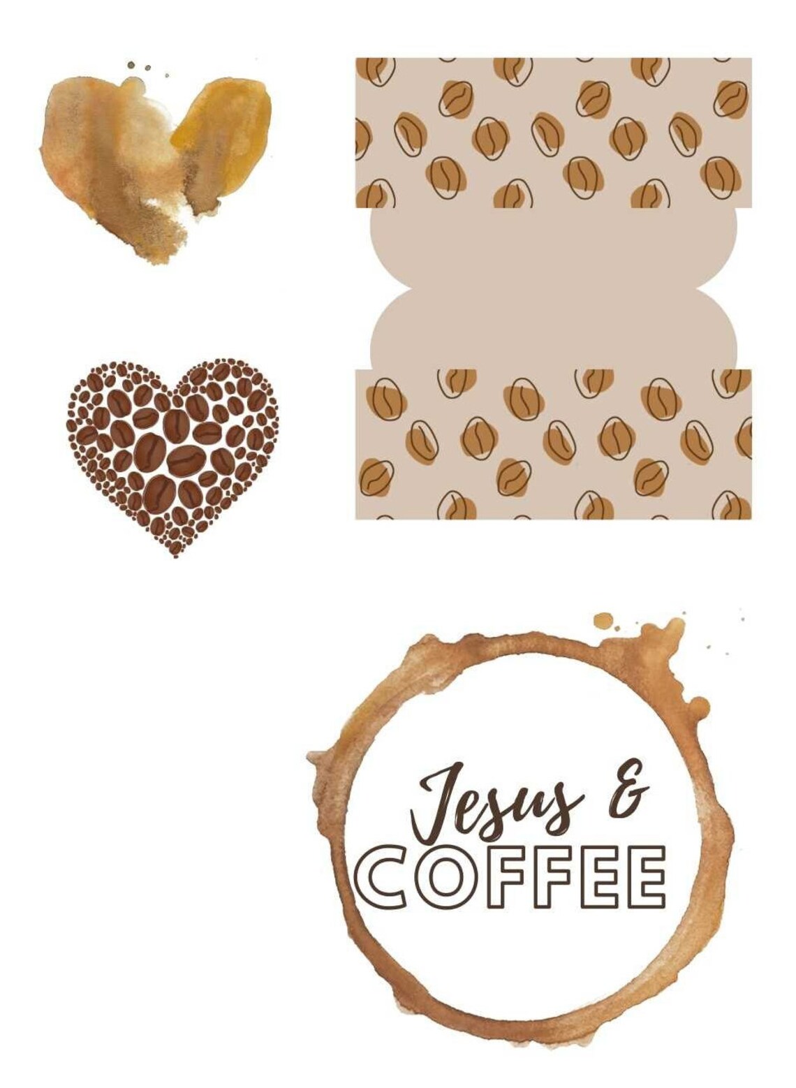 Coffee and Jesus Printable, Journaling Sticker Set, Bible Verse ...
