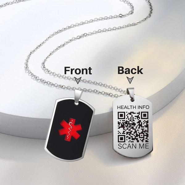 Medical Alert Necklace Etsy