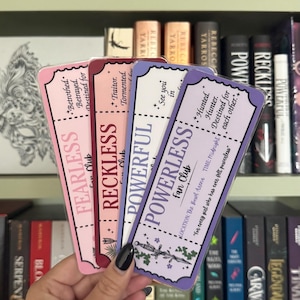 Powerless - Handmade Bookmarks, Bookworm, Bookish, Reader, Gifts for Readers, Cute Bookmarks