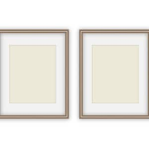 Set van 2 donkergouden frames op witte achtergrond afbeelding 2