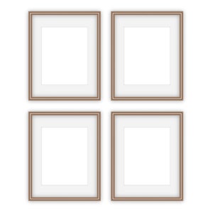 Set of 4 Dark Gold Frames on white background image 2