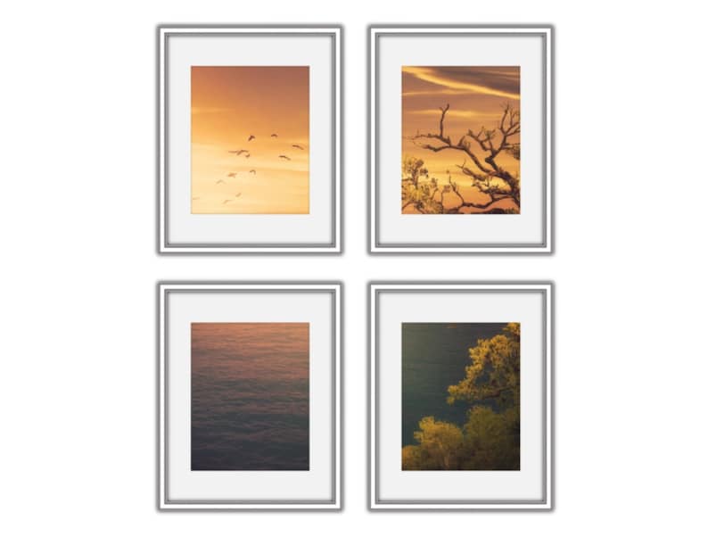 Set of 4 Silver Frame Mockup 8x10 image 1