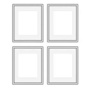 Set of 4 Silver Frame Mockup 8x10 image 2