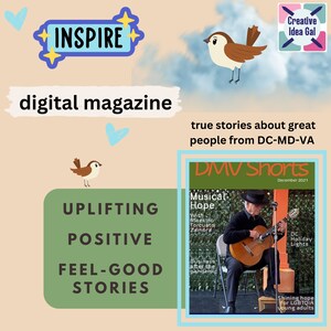 Digital magazine: positive stories, uplifting, hope, business, holiday, lights, maestro, guitar, flamenco, gay, LGBT, Maryland, DC, Virginia