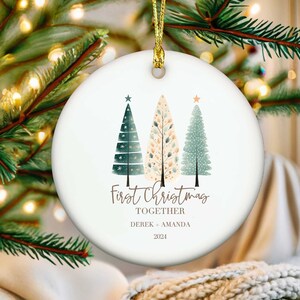 First Christmas, Engagement Ornament, Personalized Ornament, Couples Ornament, Our First Christmas, Married Ornament zdjęcie 1