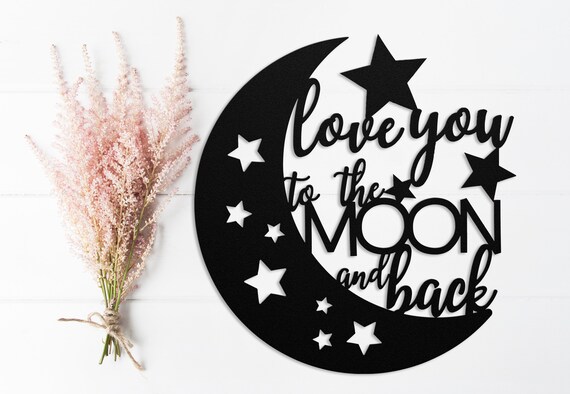 アートフレーム I LOVE YOU TO THE MOON AND BACK I love you to the moon and back - Glicée Art Print for