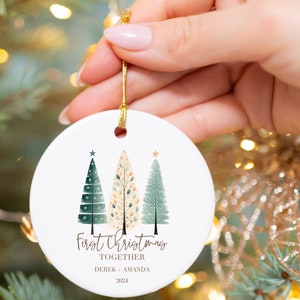First Christmas, Engagement Ornament, Personalized Ornament, Couples Ornament, Our First Christmas, Married Ornament zdjęcie 2