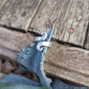 Handmade Aluminum Wave Ring, Wrap Around Nautical Beachy Jewelry