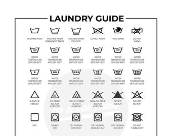 Printable Laundry Guide (2 Sizes)