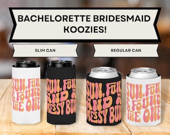 Wedding Koozies, Summer Koozies for Bachelorette Koozies Slim Can, Bachelorette Party Favors, Bridesmaid Koozie, Gifts for Bridesmaids