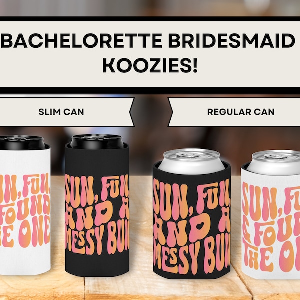 Wedding Koozies, Summer Koozies for Bachelorette Koozies Slim Can, Bachelorette Party Favors, Bridesmaid Koozie, Gifts for Bridesmaids