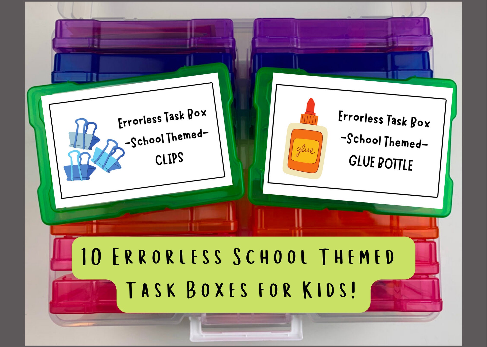 Task Boxes for Independent Stations (Starter Pack)  Task boxes, Life  skills classroom, Task boxes preschool