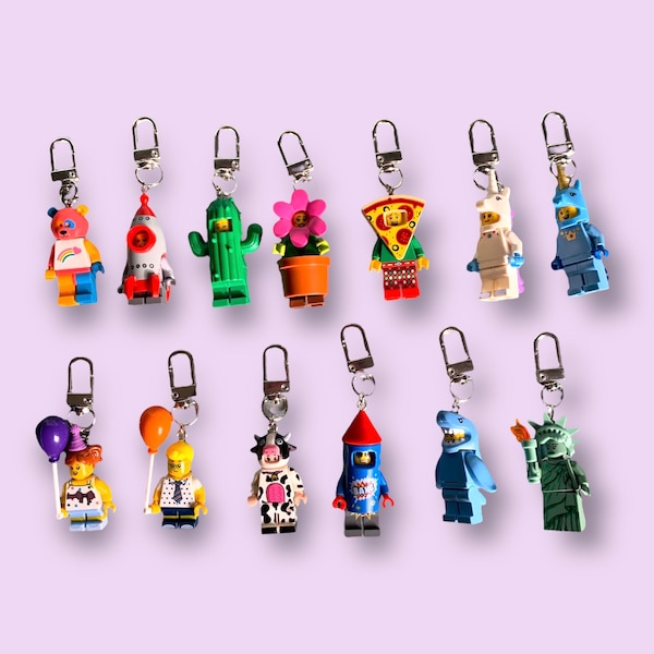 NEW STYLE ADDED!! Mini figure Lego Keychain cutest Unique style | small gift, y2k, cute keychain,