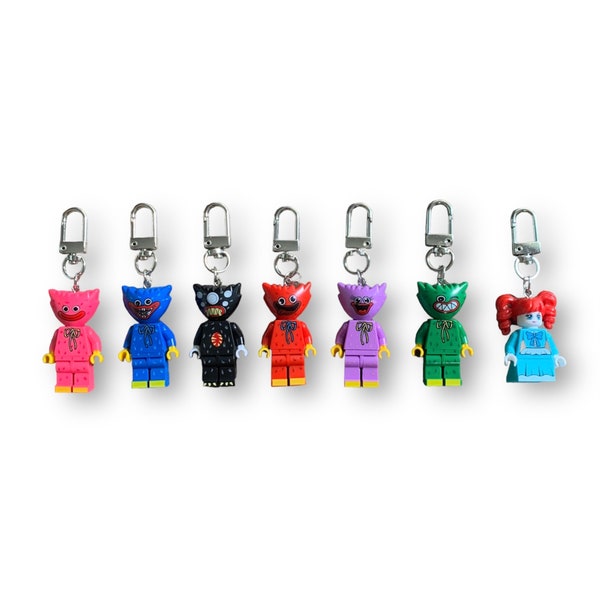 Huggy wuggy mini lego figure keychain | small gift