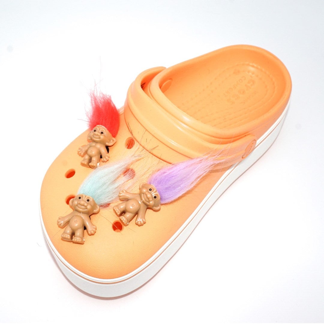 Single sale 1pcs Trolls Cartoon Series PVC Shoe Charms Accessories Shoe  Decorations for Croc Jibz Unisex