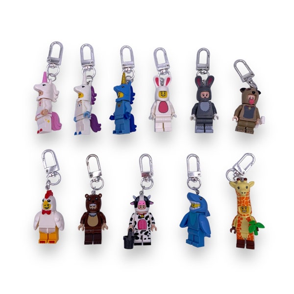Custom Legos Minifigure Keychain Etsy