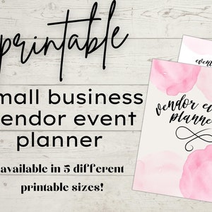 Printable Direct Sales Vendor Event Planner, Market Planner, Craft Show Planner, Show Checklist, Direct Sales Journal, Vendor Prep Checklist