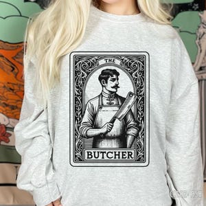 Camiseta de tarô do açougueiro, Camiseta de açougue, Presentes para pais de açougueiro, Presente para amantes de carne, Dia dos pais com bife, Camiseta com bife, Presente de culinária para ele