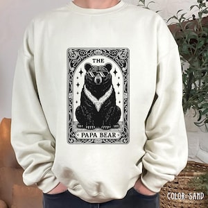 Carte de tarot personnalisée papa ours, sweat-shirt tarot maman, t-shirt cool papa, cadeau tarot personnalisé, chemises de tarot pour homme, conception de tarot personnalisée