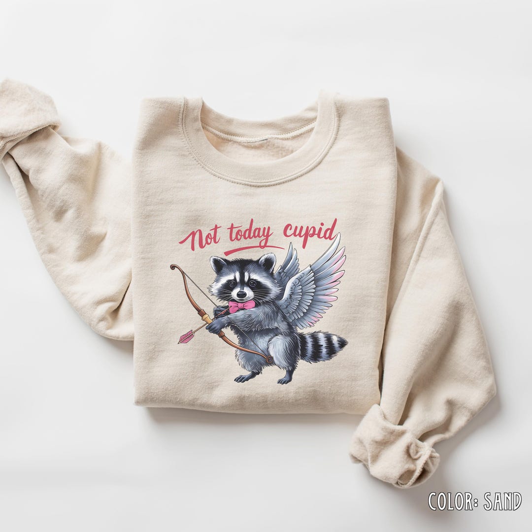 Cupid Raccoon Raccoon Cupid Cute, Funny Raccoon Shirts, Custom Text Animals, Retro ...